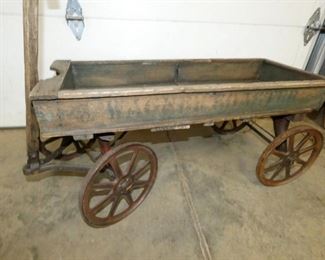 VIEW 3 OTHER EARLY WOODEN WAGON 