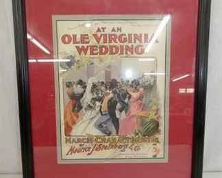 18X22 OLE VIRGINIA WEDDING FRAMED AD 