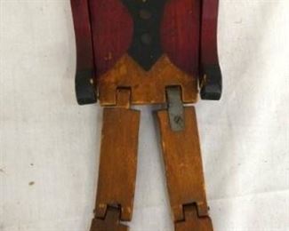 14IN EARLY WOODEN BLACK COLL. PUPPET 