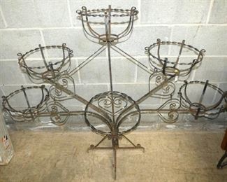 EARLY WROUGHT IRON PLANTER 