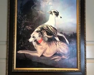 large dog painting