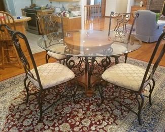 Beveled Glass top table w/4 chairs