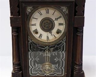 Wm. L. Gilbert Clock Co Prince Tabletop/Wall Clock, With Key