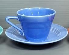 Fiestaware Teacups And Saucers, Total Qty 6 Sets