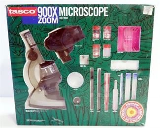 Tasco 900X Zoom Microscope, In Original Box
