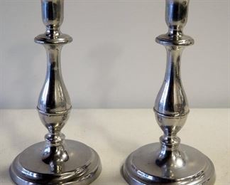 Wilton Armetale Serving Trays, Candle Stands And Candle Snuffer, Total Qty 7