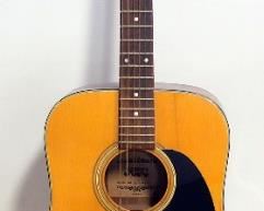 Aspen 6-String Acoustic Guitar Model AD-18, With Snark Tuner (May Need Batteries), In Case (Needs Repair), Stand Not Included