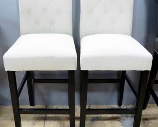 Gold Home Furniture Bar Stools With Button Tufted Backs and Padded Seats, Qty 2, Each 43" High