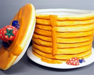 Aunt Jemima Limited Edition 2001 Fruit Pancake Stack Cookie Jar, Numbered 67/1200, 8" High