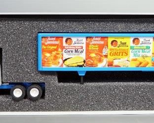 Aunt Jemima And Quaker Oats Branded Ertl Diecast Truck Banks Qty 5, And Penjoy Tractor Trailer