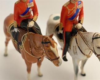 Beswick Queen Elizabeth II and Duke of Edinburg figurines