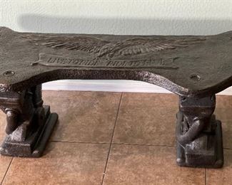 Custom Harley Davidson Molded Concrete bench 20x52x22in HxWxD