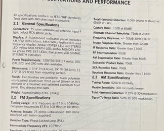 Crown FM Three 3 Vintage AM/FM Stereo Tuner FM3 BLACK 2x9x12.5in HxWxD