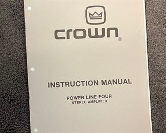 Crown Vintage PL-4 Vintage Stereo Power Amplifier Amp Power Line Four 4 7x19x12in HxWxD