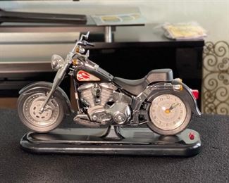 Motorcycle Clock 8x14x4in HxWxD
