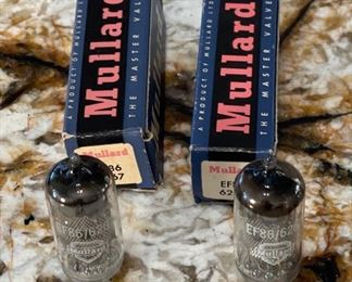 2pc Mullard 6267 EF86 Mesh Plate Tubes Pair