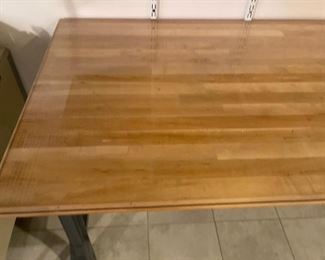 High Butcher Block Maple Workbench Table 34x72x20in HxWxD