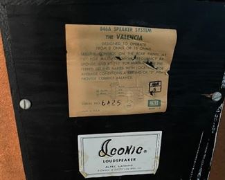 Altec Lansing Valencia 846a Speakers 806A 416-16z VOTT 30x27.5x20.5in HxWxD