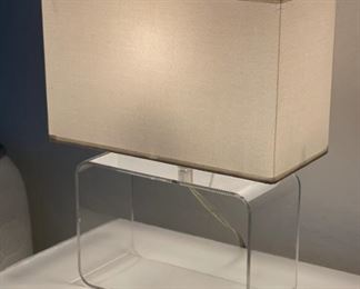 Hextra Modern Acrylic Lamp 14x11x5in HxWxD