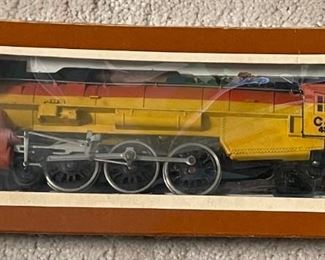 Tyco HO C&O Chessie System Locomotive & Tender in Box Box: 15in Long