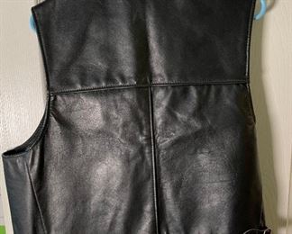 Vintage Schott NYC Black Leather Vest Jacket XXL