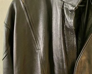 Heavy Leather Motorcycle Jacket SZ: 60