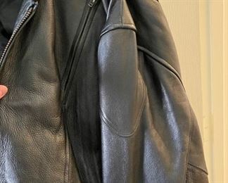 Heavy Leather Motorcycle Jacket SZ: 60