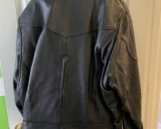 Heavy Leather Motorcycle Jacket SZ: 60