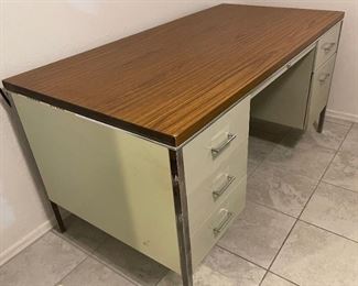 Vintage Industrial Office Desk 29x60x30in HxWxD