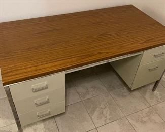 Vintage Industrial Office Desk 29x60x30in HxWxD