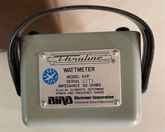 Bird Thruline Wattmeter 43P in Case Watt Meter