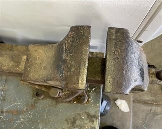 Antique Columbian 6in Machinist Vise Huge 12x9x26in 6in Jaws HxWxD