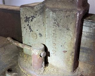 Antique Columbian 6in Machinist Vise Huge 12x9x26in 6in Jaws HxWxD