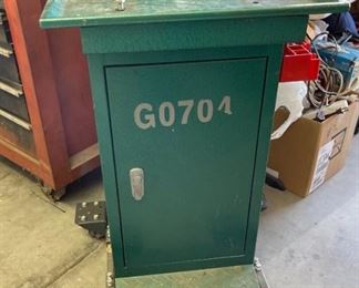 Rolling Metal Shop Cabinet 33x23x23in HxWxD