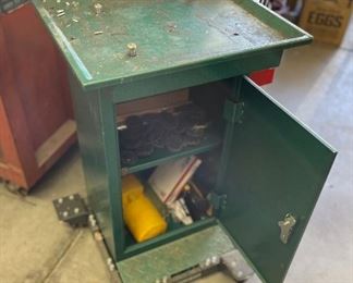 Rolling Metal Shop Cabinet 33x23x23in HxWxD