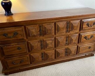 AS-IS Vintage Long Dresser 31x66x20in HxWxD