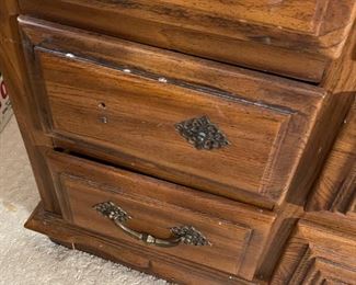 AS-IS Vintage Long Dresser 31x66x20in HxWxD