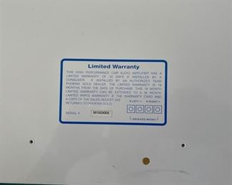 Phoenix Gold M100 Vintage Car Amp Amplifier 2x18x11in HxWxD