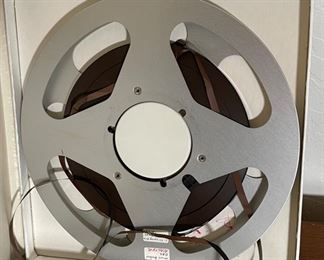 Lot of 7 10.5in NAB Reel to Reel Tapes Together: 15x11x6in HxWxD