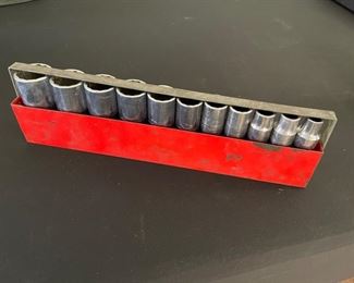Snap on Tools 11 Pc 1/2" Dr SAE Deep 12 Pt Socket Set (7/16" - 1-1/8")