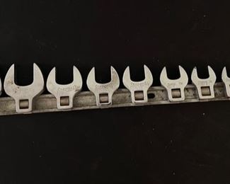 Snap-On 11 Piece Crowfoot Wrench Set 3/8" Drive 3/8in - 7/8in FC028 FC012 Made USA
