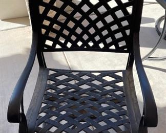 Outdoor Patio Table & 4 Swivel Chairs Cast Aluminum	30 x 39.5 x 59	HxWxD
