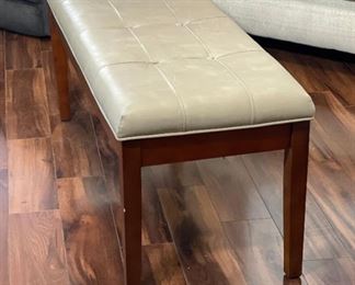 Contemporary Tufted Faux Leather Bench	19x19x49in	HxWxD
