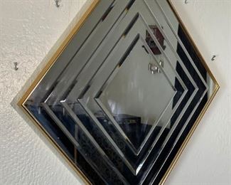 1980s Gold Layered Mirror	40x40x.5in	HxWxD
