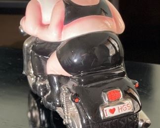 Clay Art Biker Hogs Ceramic Cookie Jar Harley Davidson	11x14x6in	HxWxD
