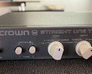 Crown Vintage SL-2 Stereo Preamplifier Preamp Straight Line Two	2x19x14in	HxWxD
