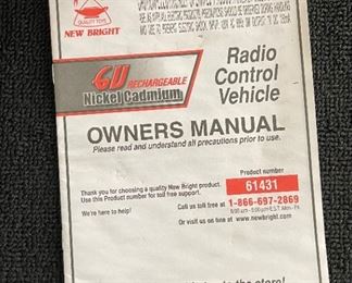 Harley Davidson Remote Control Bike Fat Boy 6v	9x16x6in	HxWxD
