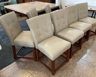 Contemporary Granite Tile Dining Table & 8 Chairs	Table: 30x54x54in	HxWxD
