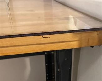 High Butcher Block Maple Workbench Table	34x72x20in	HxWxD
