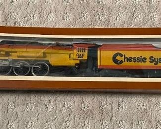 Tyco HO C&O Chessie System Locomotive & Tender in Box	Box: 15in Long	
